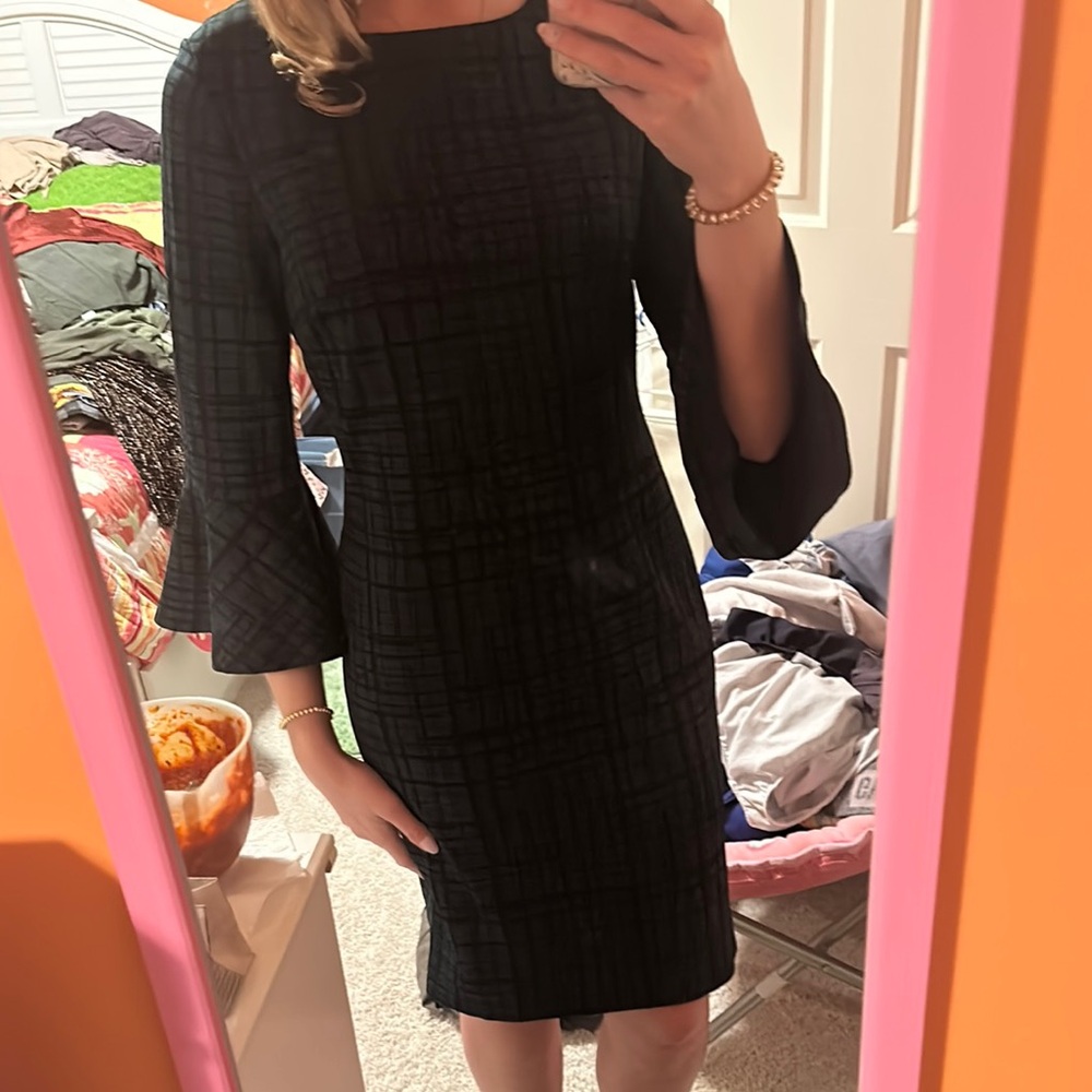 Elegant Green Plaid Dress